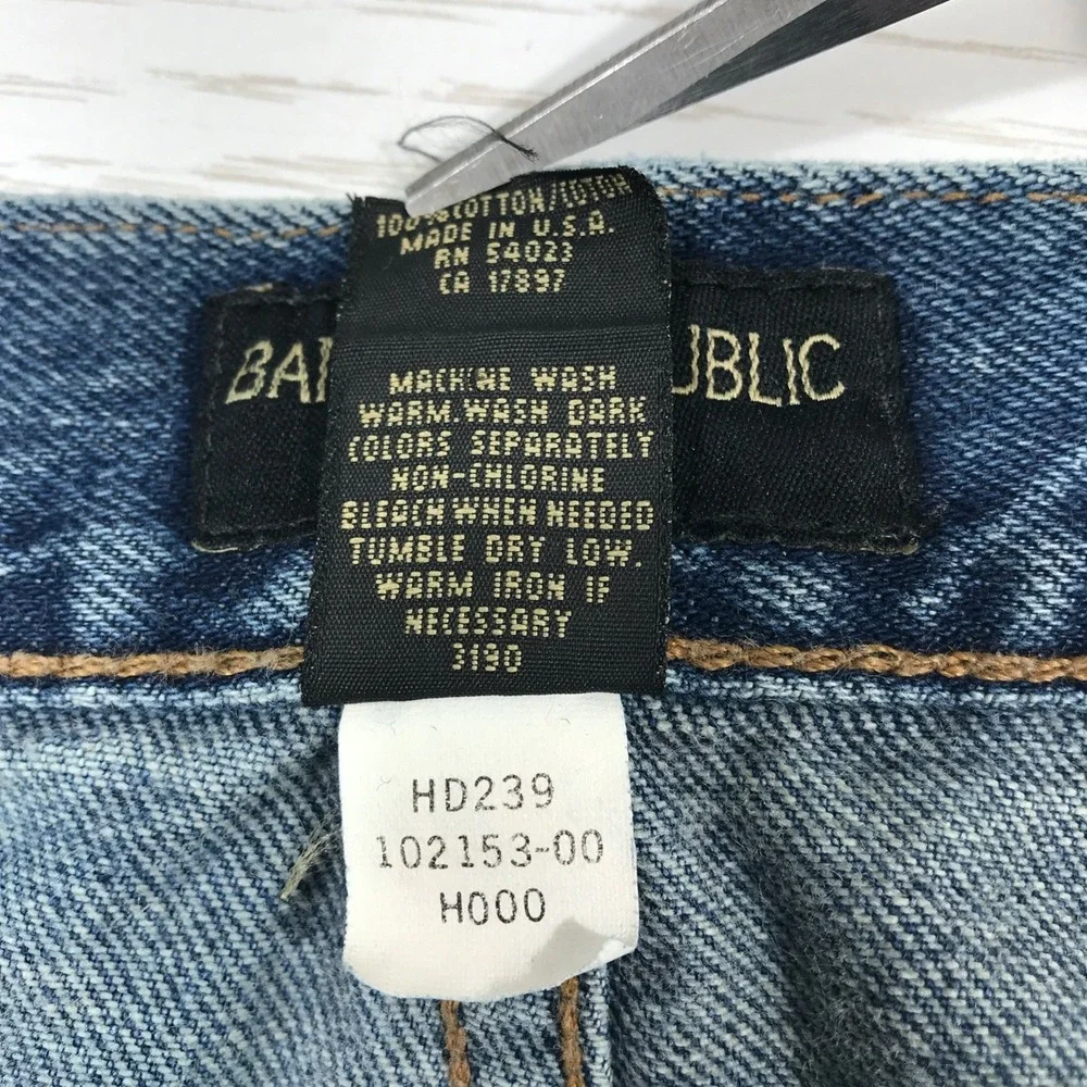 Vintage Banana Republic Jeans Men 38x34 Blue Button Fly Cotton High Rise Dad Y2K